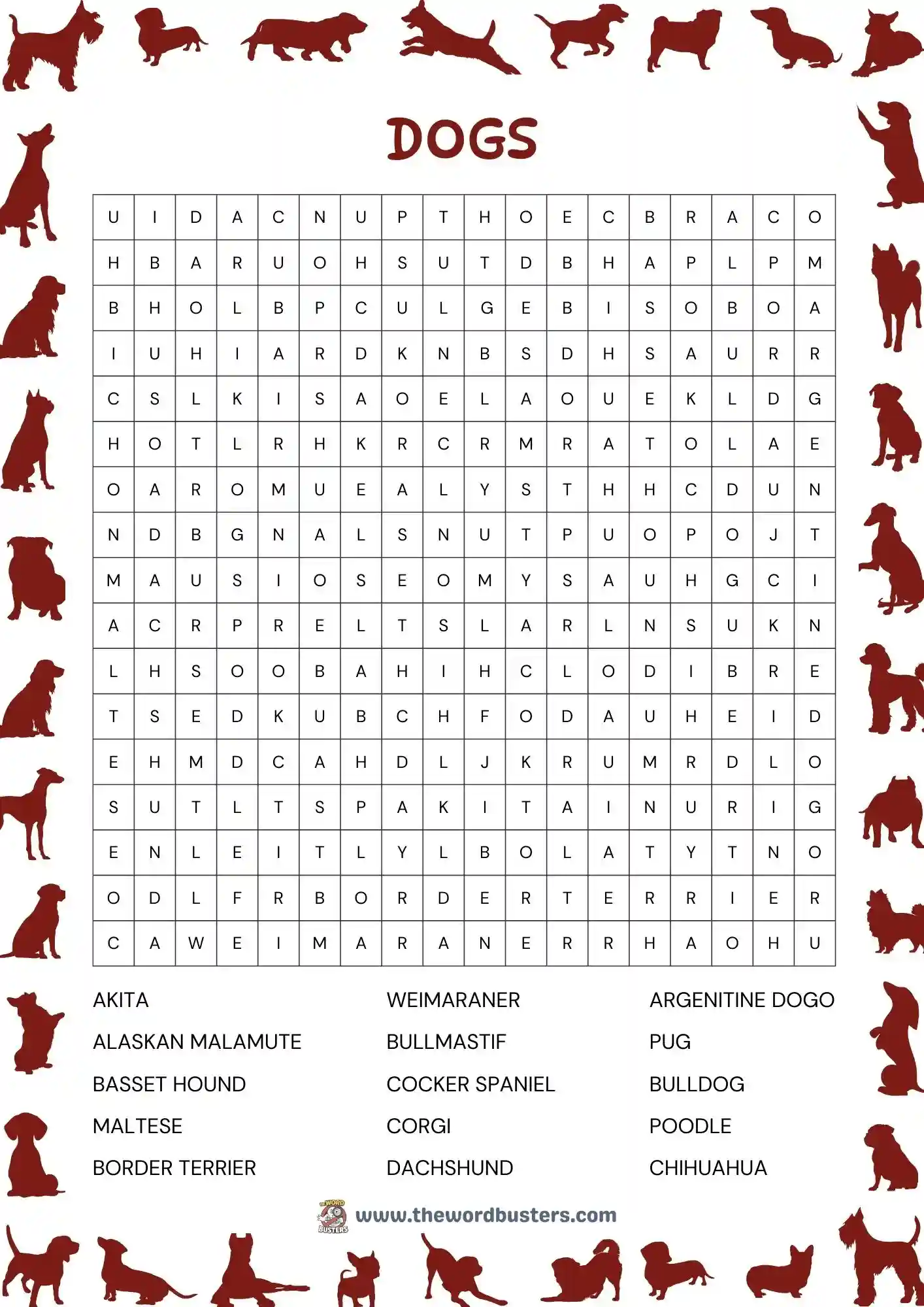 printable word searches