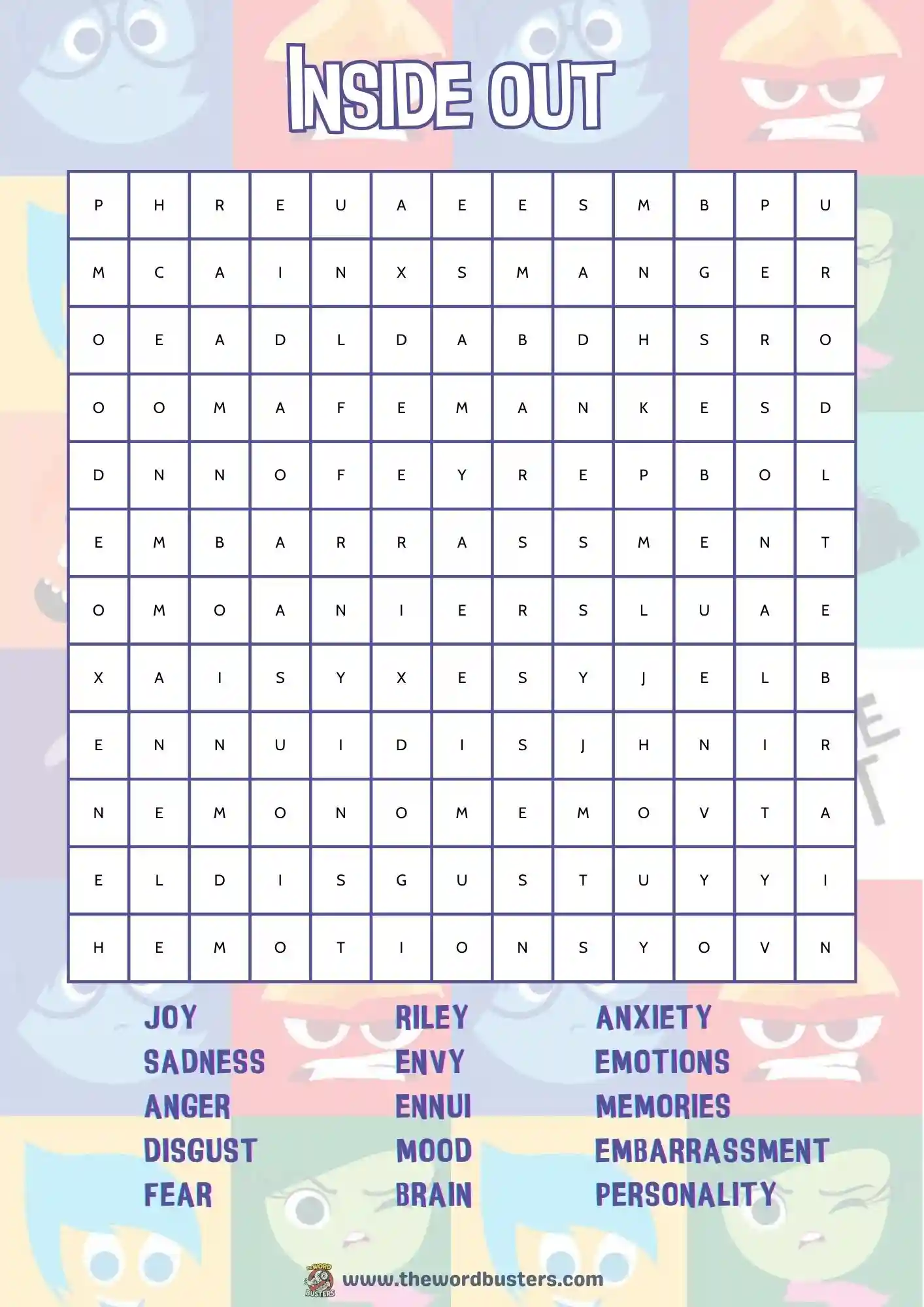 word search printable disney