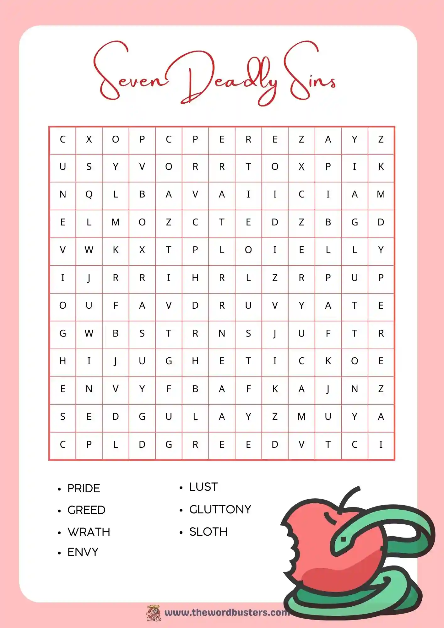 word search printable free