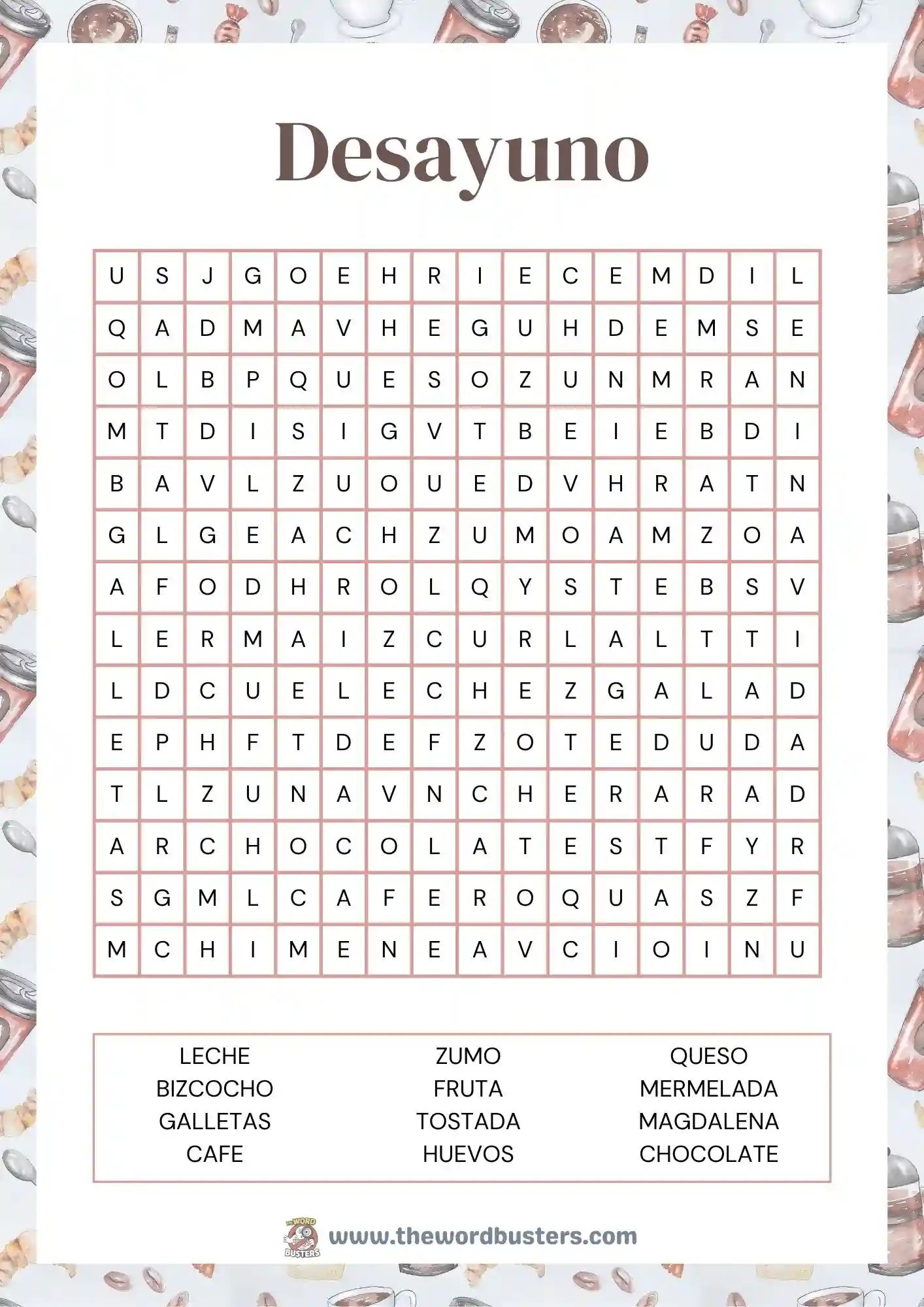 printable spanish word searches
