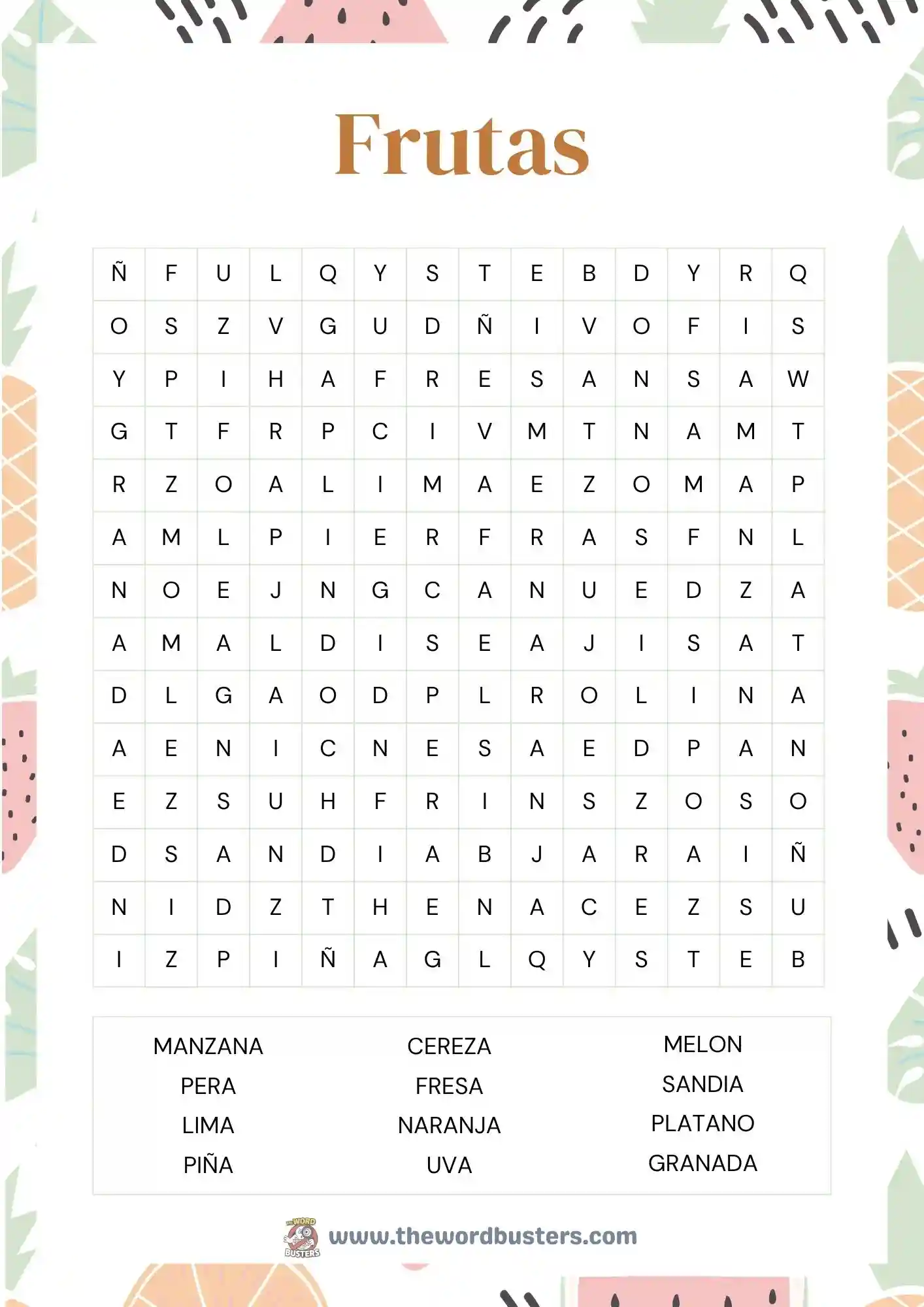 free word search print
